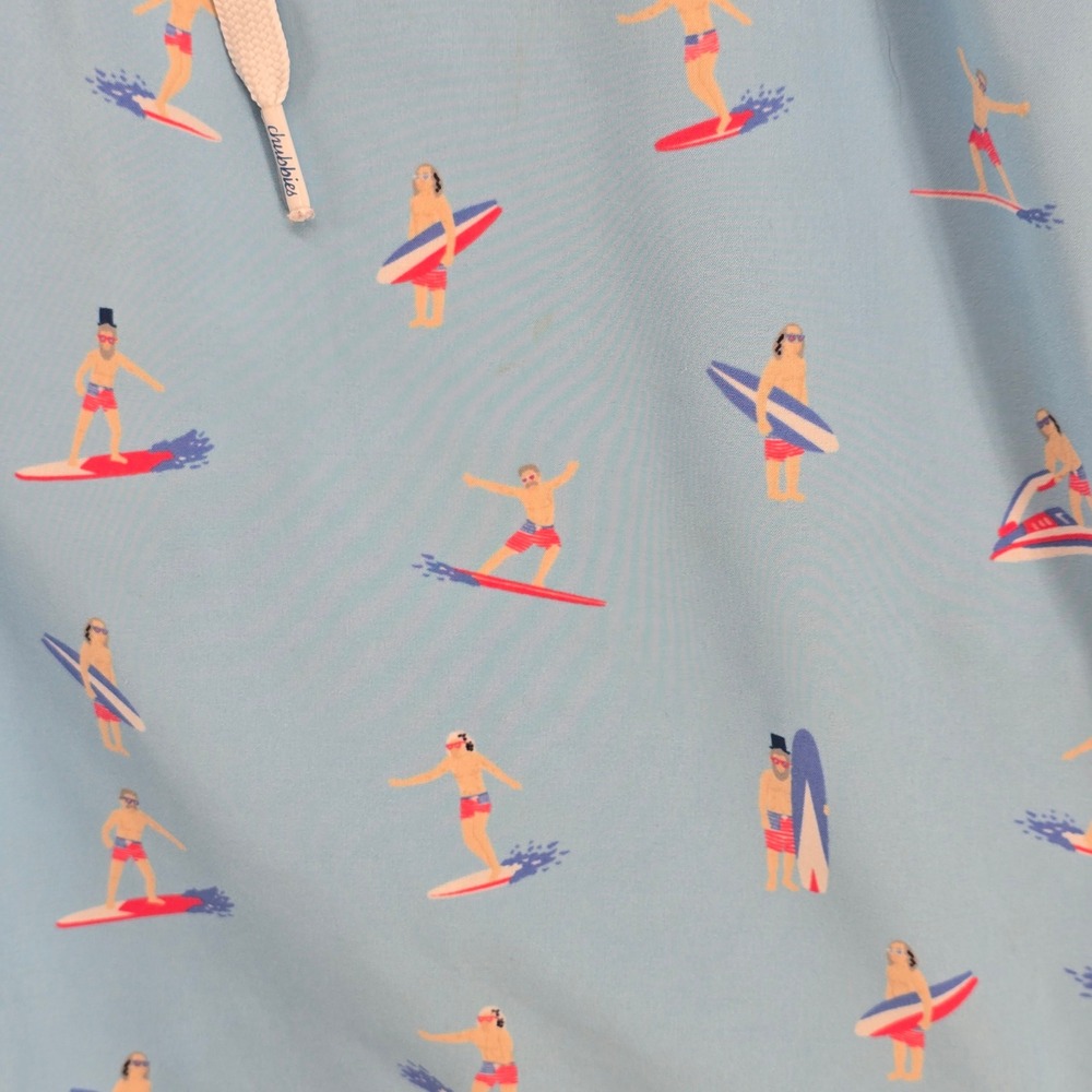 Chubbies‎ Swim Trunks Small Mens Blue Surfboard Print Elastic Waist - Picture 10 of 14